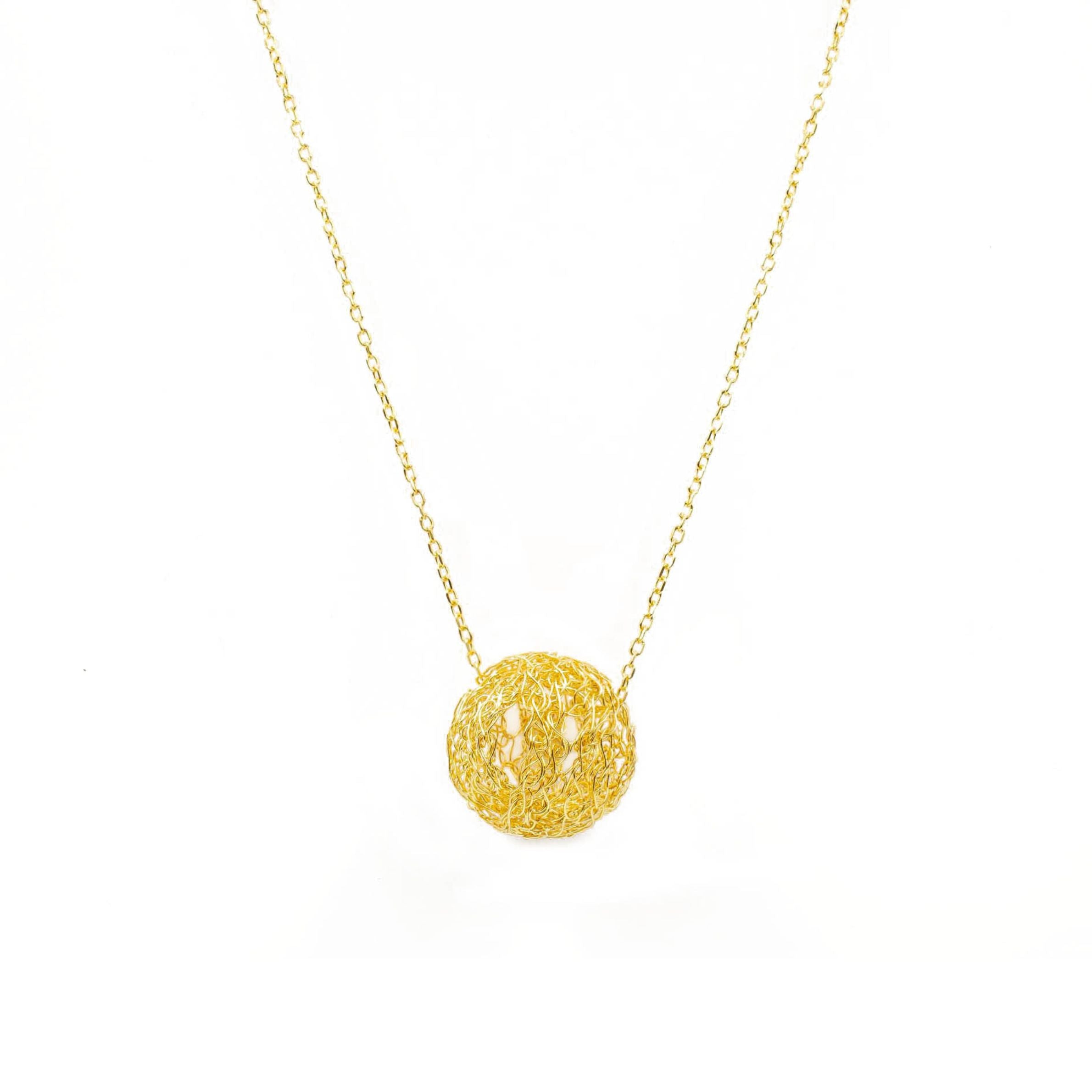Yellow Gold Double Ring Pendant