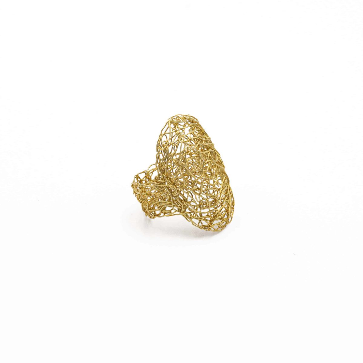 view of adjustable ring in gold