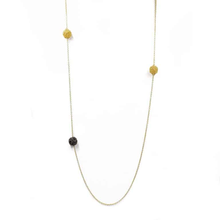 long pendant necklace in gold color